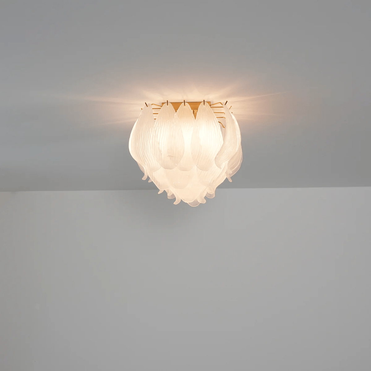 Tuliva Glass Ceiling Light – Modern Flush Mount for Living & Dining