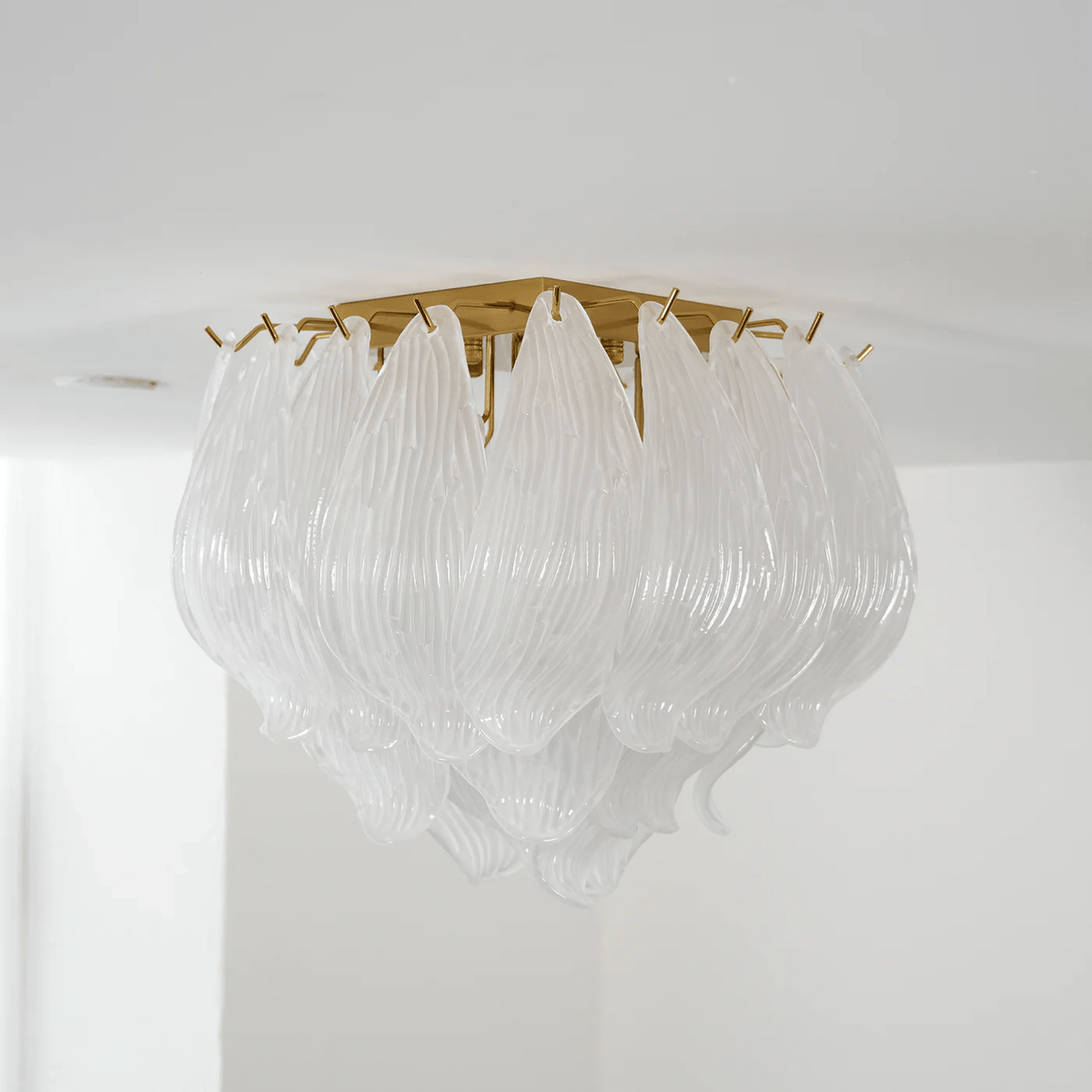 Tuliva Glass Ceiling Light – Modern Flush Mount for Living & Dining