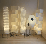 Washi Paper Floor Lamp with Warm Glow for Modern Interiors