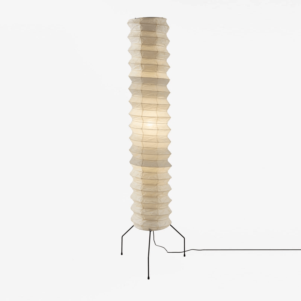 Washi Paper Floor Lamp with Warm Glow for Modern Interiors