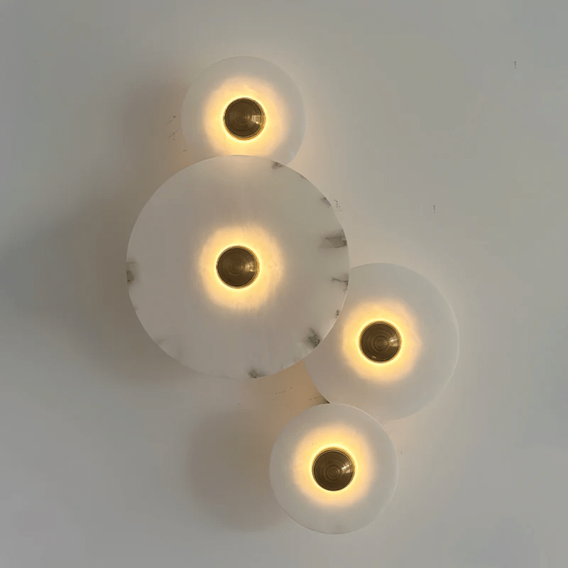 Nayra Alabaster Wall Sconce – Sculpted LED Wall Light in Natural Stone