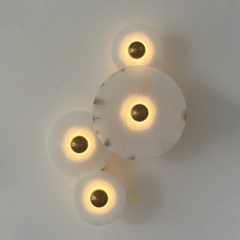 Nayra Alabaster Wall Sconce – Sculpted LED Wall Light in Natural Stone