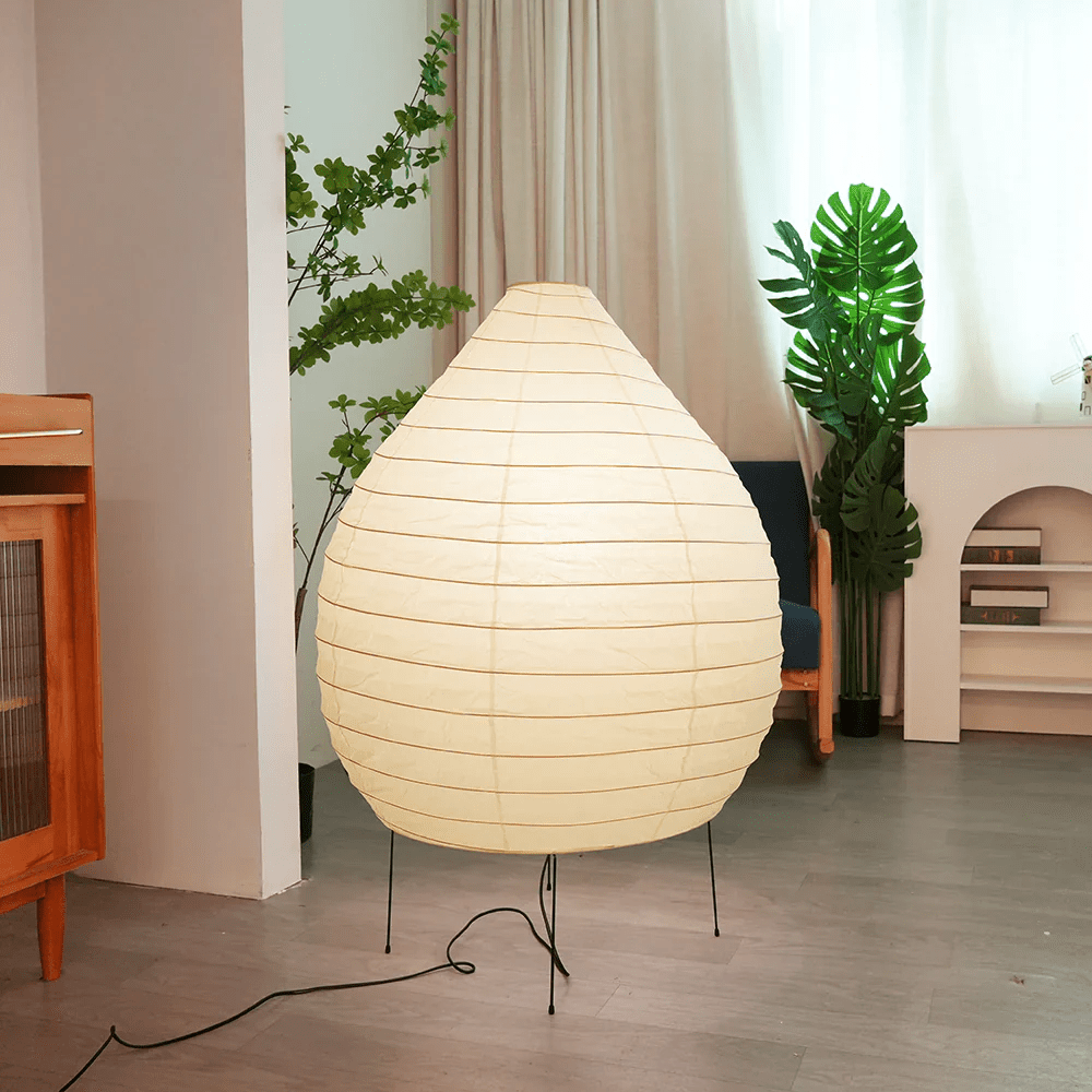 Washi Paper Floor Lamp – Handcrafted Rice Paper Lantern for Modern Interiors