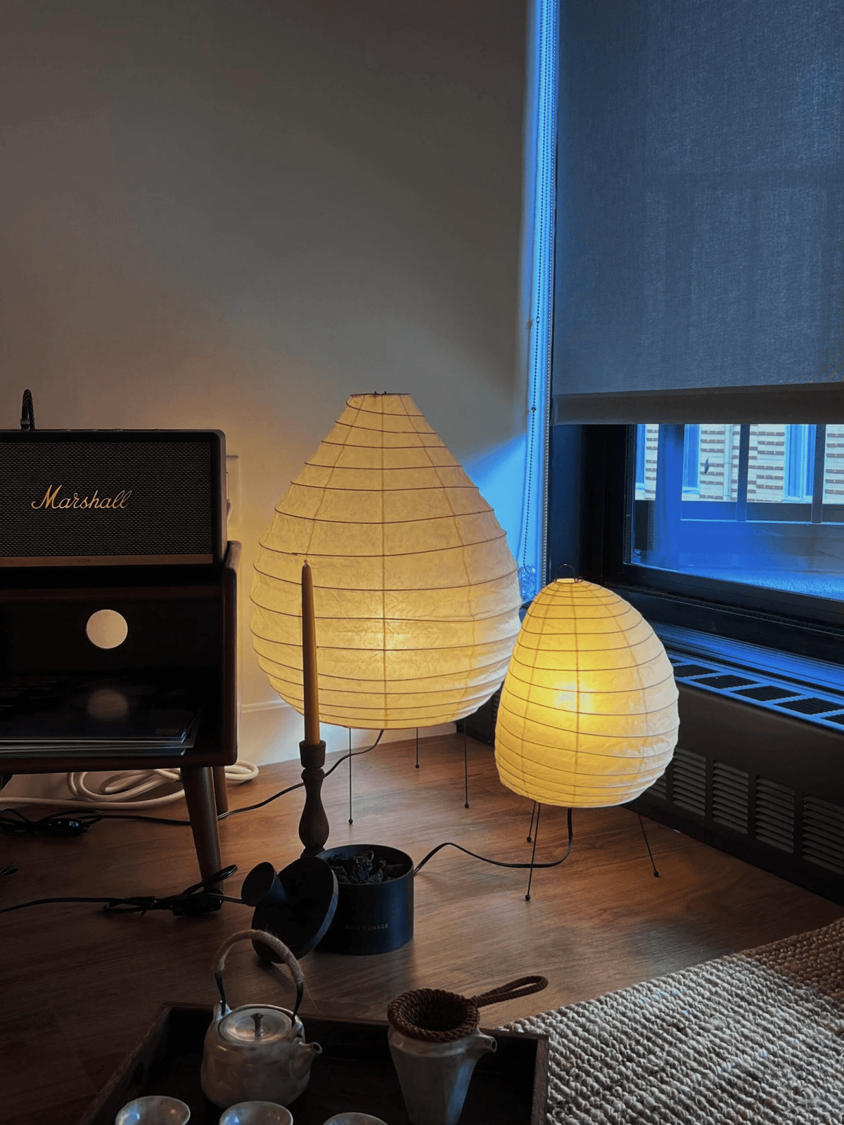 Washi Paper Floor Lamp – Handcrafted Rice Paper Lantern for Modern Interiors