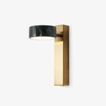 Traviso Solo Wall Sconce in Green Marble and Brass