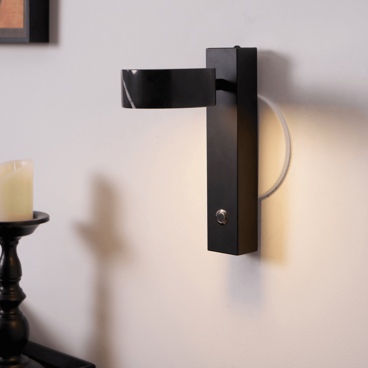 Traviso Solo Wall Sconce in Green Marble and Brass