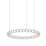 Pearl Necklace Acrylic Ball Chandelier, Modern Gold LED Pendant Light