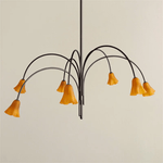 Petalia Blossom Chandelier – Floral Glass Pendant Light for Dining Room and Living Room