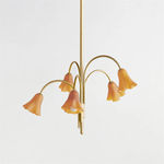 Petalia Blossom Chandelier – Floral Glass Pendant Light for Dining Room and Living Room