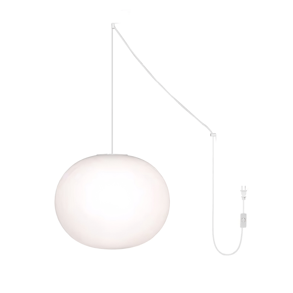 Globall Swag Pendant Light – Modern Glass Hanging Lamp for Dining & Living Areas