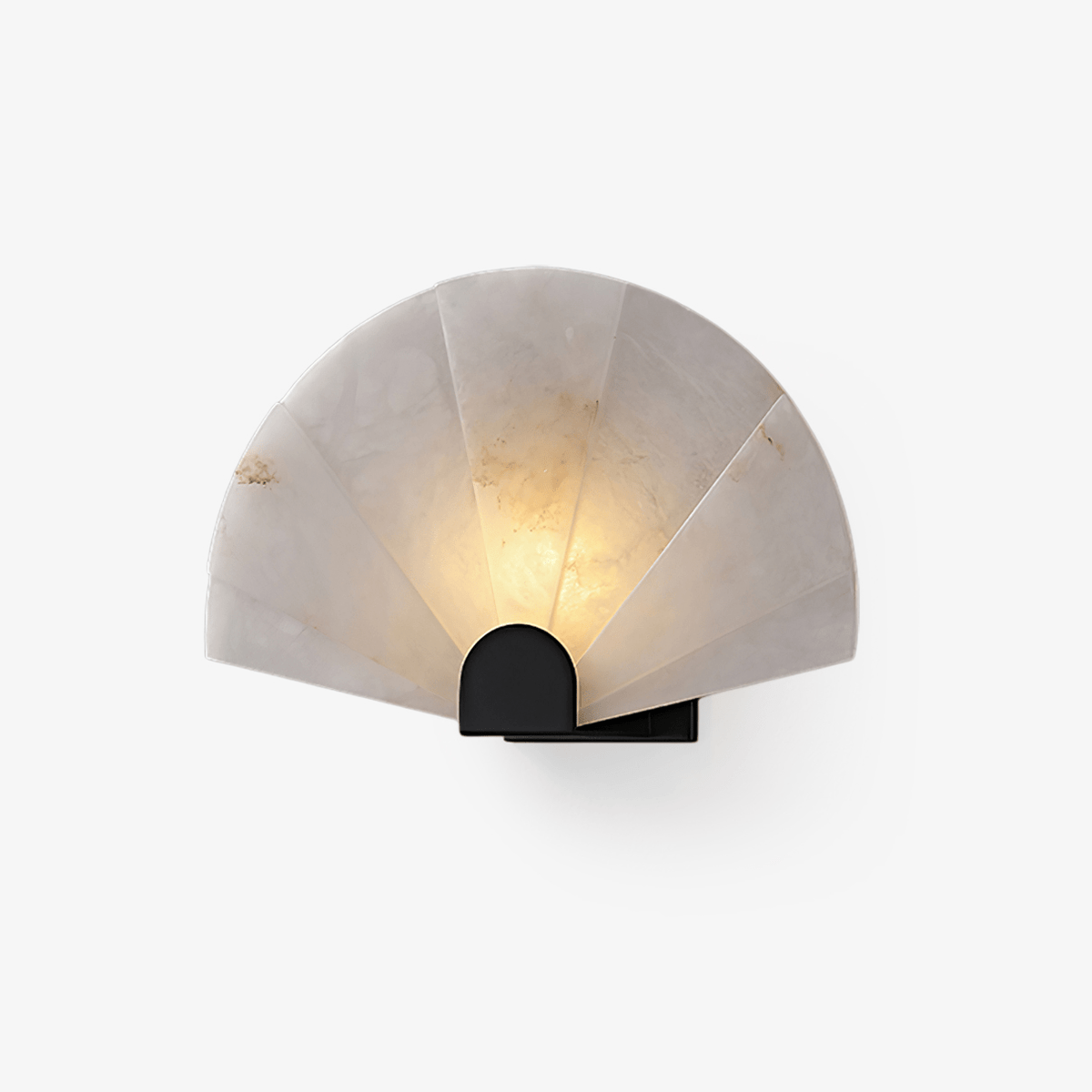 Nevora Alabaster Wall Sconce – Modern Minimalist Fan-Shaped Wall Light