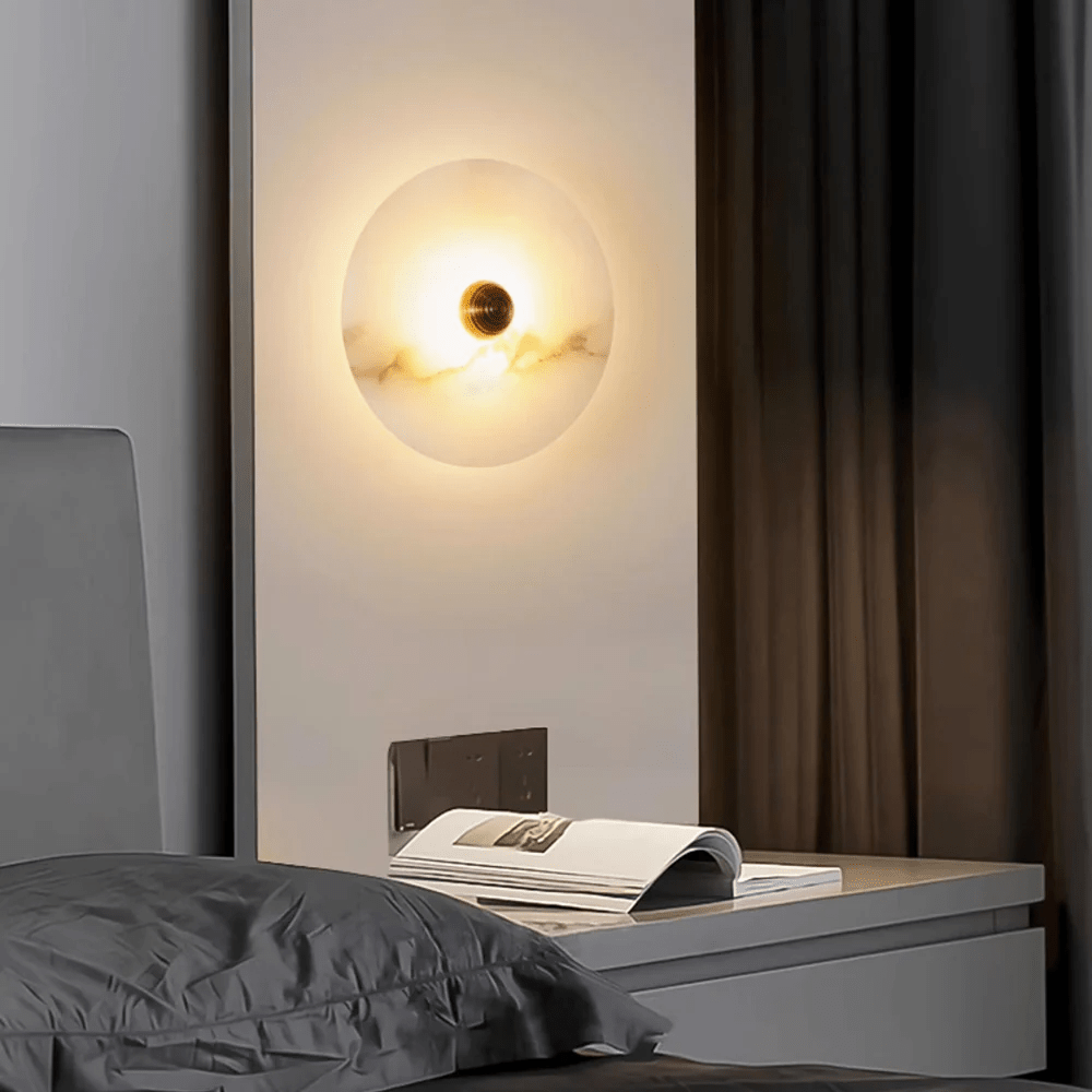 Nayra Alabaster Wall Sconce – Sculpted LED Wall Light in Natural Stone