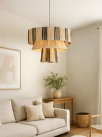 Zarora Handwoven Raffia Pendant Light – Natural Fiber Designer Lamp