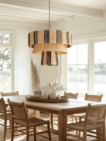 Zarora Handwoven Raffia Pendant Light – Natural Fiber Designer Lamp
