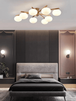 Astrora Globe Ceiling Light – Opal Glass & Brass Modern Chandelier