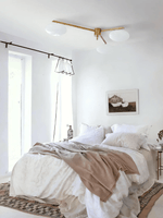 Astrora Globe Ceiling Light – Opal Glass & Brass Modern Chandelier