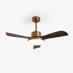 Aurevo Ceiling Fan Light with LED and Walnut Blades