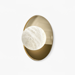 Ophela Alabaster Wall Sconce in Brushed Brass | Modern Bedroom Lighting