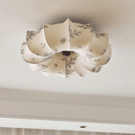 Floralis Ceiling Light – Designer Flush Mount with Fabric Shade