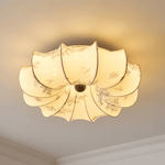 Floralis Ceiling Light – Designer Flush Mount with Fabric Shade