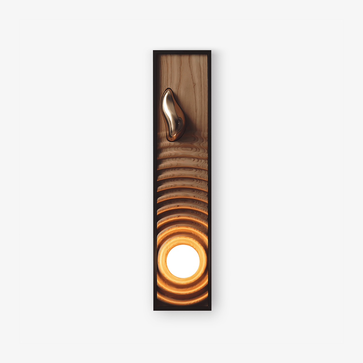 Solano Ripple Wall Sconce – Modern Wood & Brass LED Wall Light