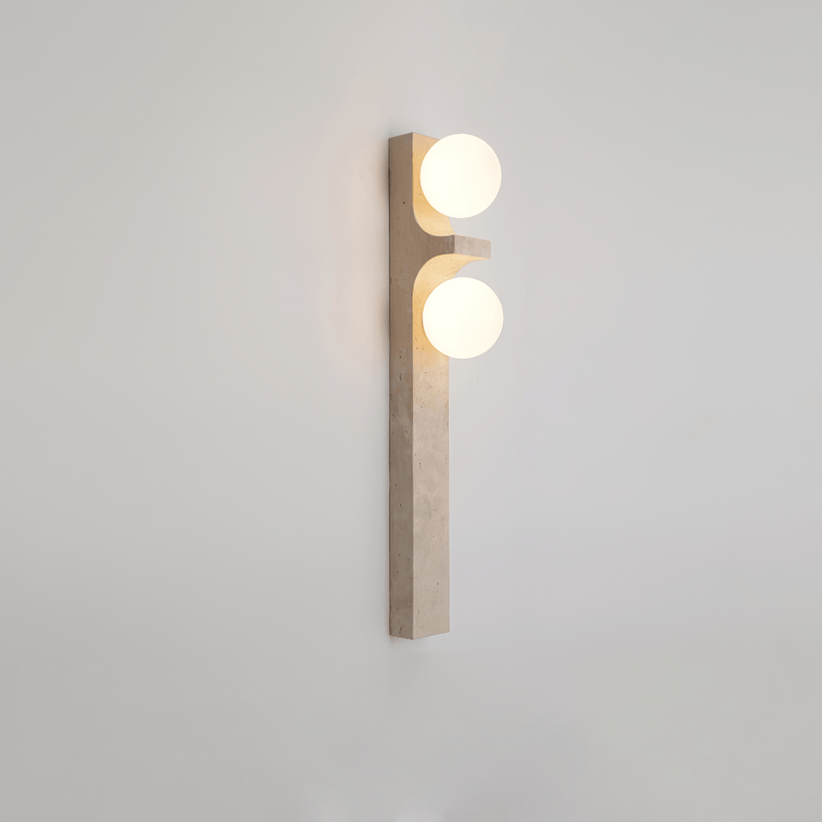 Cirra Travertine Wall Sconce — Sculptural Stone Ambient Lighting