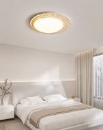 Venus Textured Stone Ceiling Light in Yellow Travertine