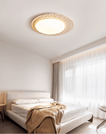 Venus Textured Stone Ceiling Light in Yellow Travertine