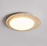 Venus Textured Stone Ceiling Light in Yellow Travertine