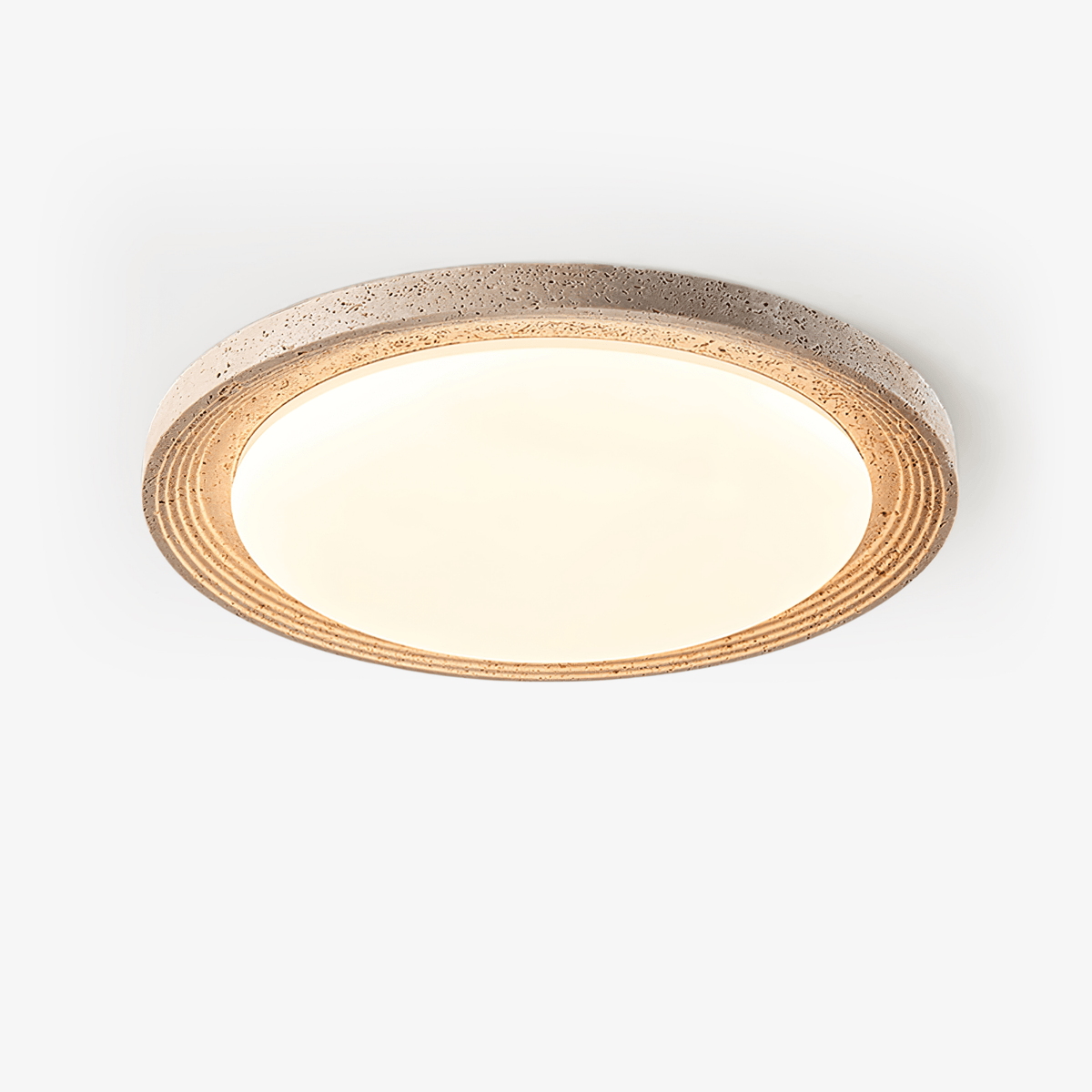 Terralux Travertine LED Flush Mount Ceiling Light for Modern Interiors