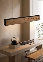 Axis Linear Wood LED Pendant Light for Kitchen Island and Dining Room