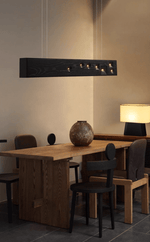 Axis Linear Wood LED Pendant Light for Kitchen Island and Dining Room
