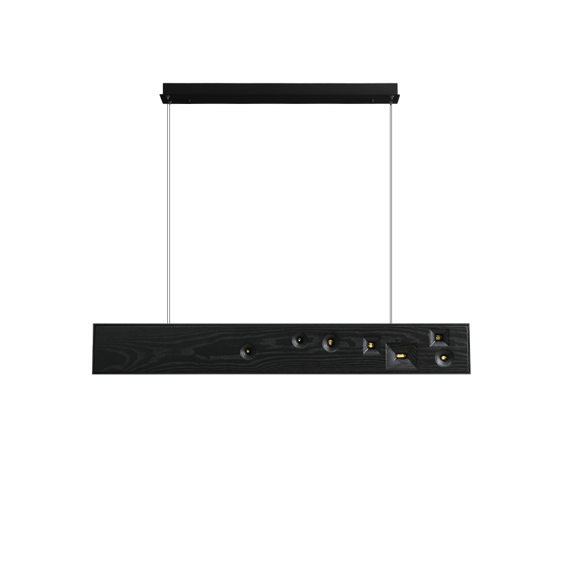 Axis Linear Wood LED Pendant Light for Kitchen Island and Dining Room