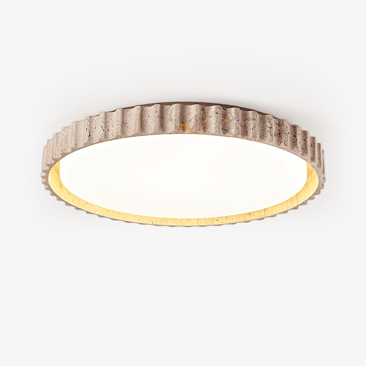 Riva Travertine LED Ceiling Light – Modern Flush Mount for Living Room & Bedroom
