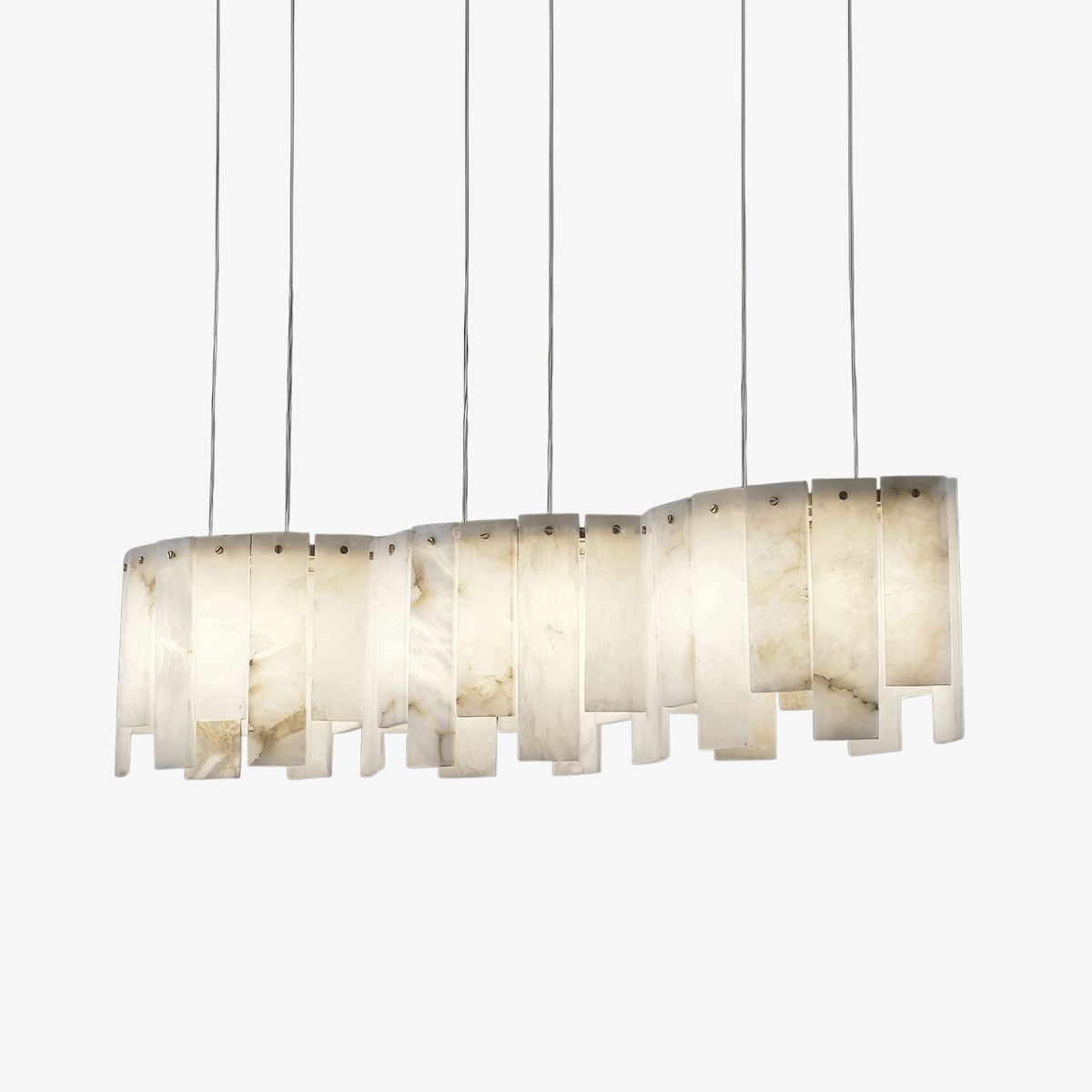 Arctora Alabaster Pendant Light – Sculptural Modern Chandelier