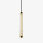 Aria Alabaster Pendant Light – Modern Brass LED Chandelier for Dining Room & Foyer