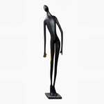 Noir Muse Sculptural Floor Lamp – Modern Art Deco Statement Lighting for Living Spaces