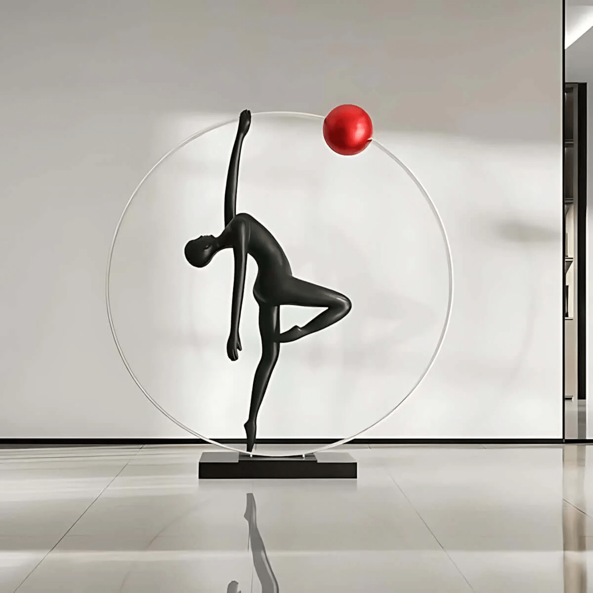 Balance Sculpture Floor Ornament – Modern Art Deco Decor