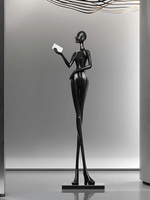 Elegant Lady Sculpture Ornaments – Modern Black Figurine for Living Room, Bedroom, and Office Décor