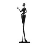 Elegant Lady Sculpture Ornaments – Modern Black Figurine for Living Room, Bedroom, and Office Décor