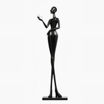 Elegant Lady Sculpture Ornaments – Modern Black Figurine for Living Room, Bedroom, and Office Décor