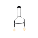 Lunna Orb Chandelier – Modern Wood and Glass Pendant Light