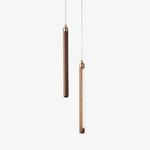Elksdut Modern Walnut Wood LED Pendant Light for Kitchen Island and Dining Room