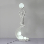 Mermaid Sculpture Floor Lamp – 6.5 Ft Figurative LED Floor Light