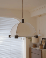 Allegra Pendant Light – Modern Wood & Fabric Designer Ceiling Lamp
