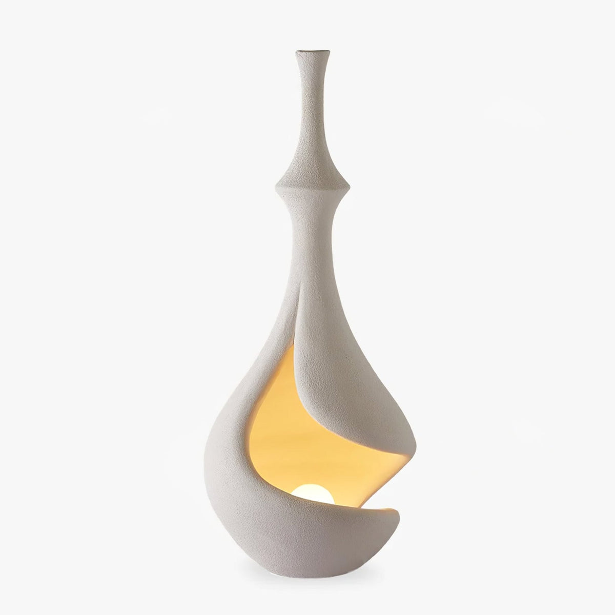 White Sere Vase Floor Lamp – Sculptural Ambient Lighting for Modern Interiors