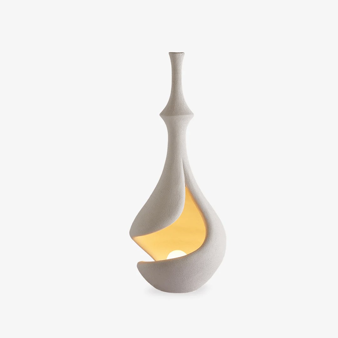 White Sere Vase Floor Lamp – Sculptural Ambient Lighting for Modern Interiors