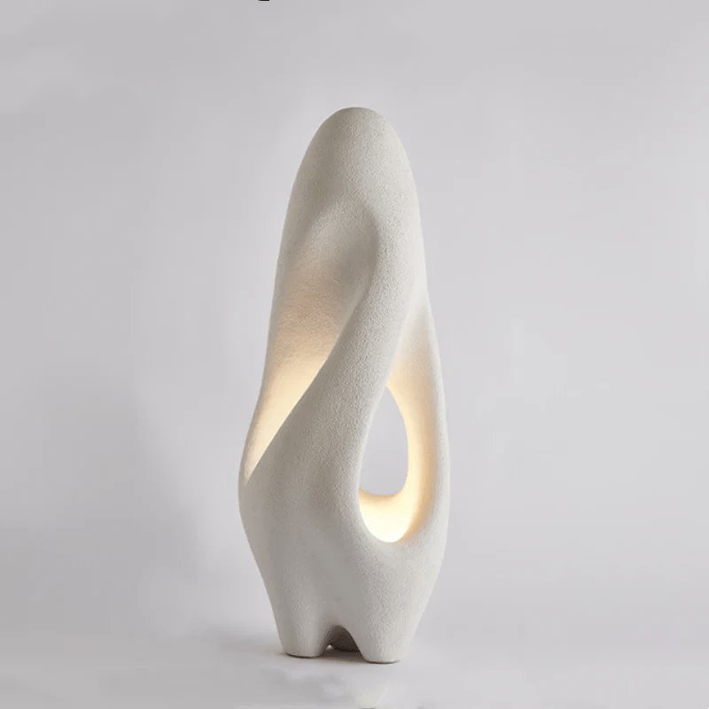 Sculptural White Floor Lamp for Modern Interiors | Ambient Lighting
