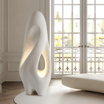 Sculptural White Floor Lamp for Modern Interiors | Ambient Lighting