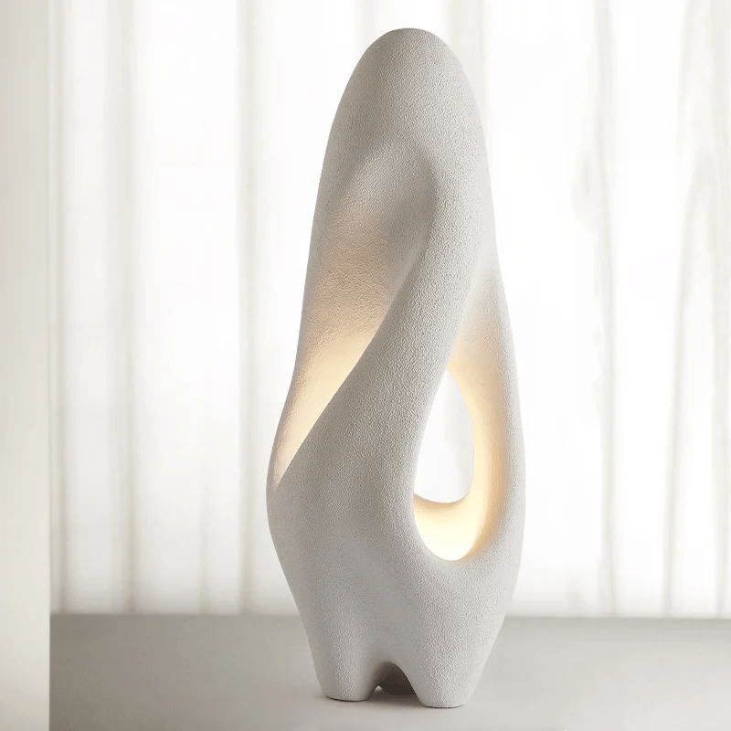 Sculptural White Floor Lamp for Modern Interiors | Ambient Lighting